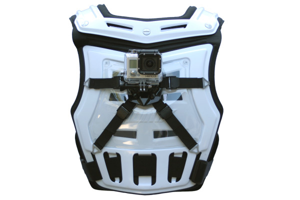 Image of Moto Flak Mount and GoPro rear-mounted on Thor Sentinel shown here