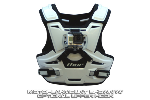 Image of Moto Flak Mount and GoPro front-mounted on Thor Sentinel shown here